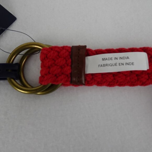 Polo Ralph Lauren Belt Men's Size L Red Webbed Adjustable O Ring Preppy - Picture 9 of 9